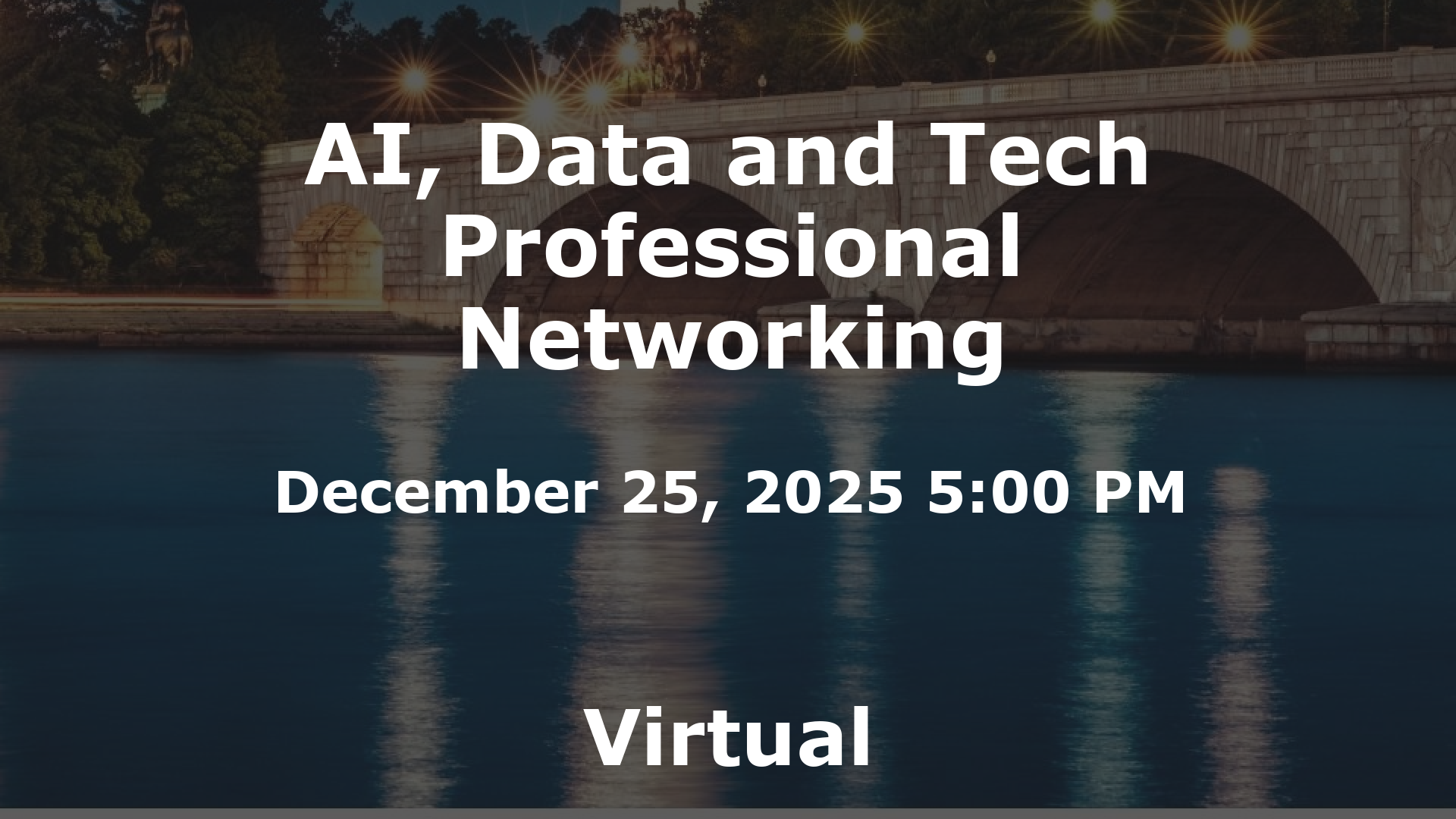 AI, Data and Tech Professional Networking event image